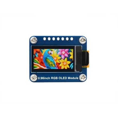 0.96inch RGB OLED Display Module, 64×128 Resolution, 65K Colors, SPI Interface