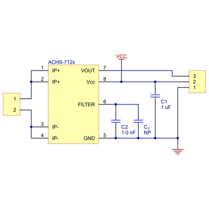 ACHS-7125 Current Sensor Carrier -50A to +50A