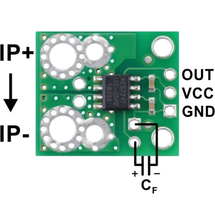 ACS724 Current Sensor Carrier -5A to +5A