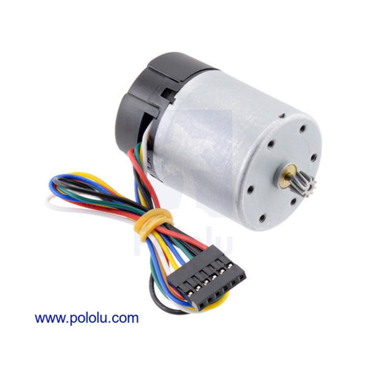 Motor with 64 CPR Encoder for 37D mm Metal Gearmotors (No Gearbox, Helical Pinion)