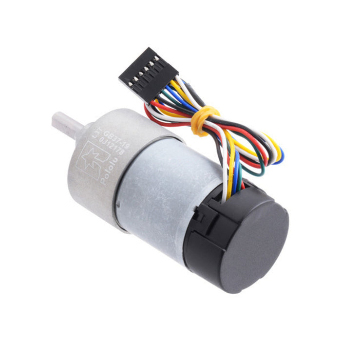 19:1 Metal Gearmotor 37Dx68L mm with 64 CPR Encoder (Helical Pinion)