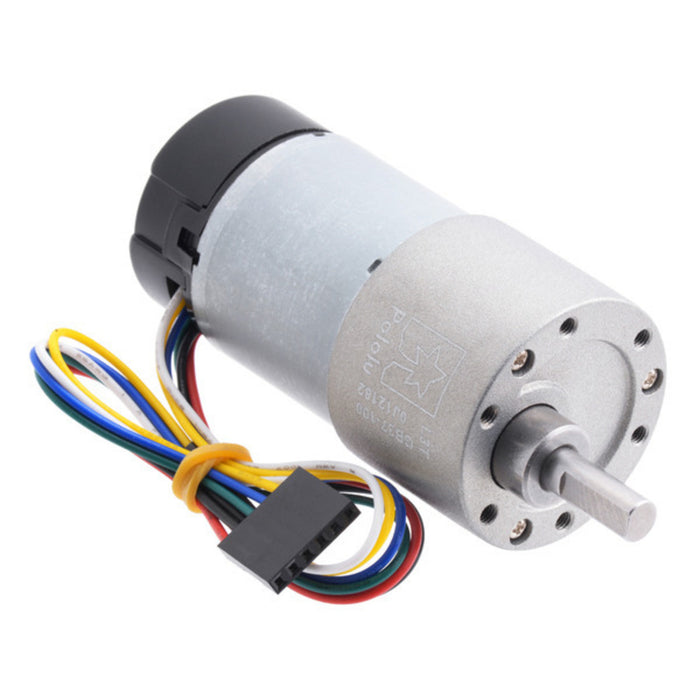 100:1 Metal Gearmotor 37Dx73L mm with 64 CPR Encoder (Helical Pinion)