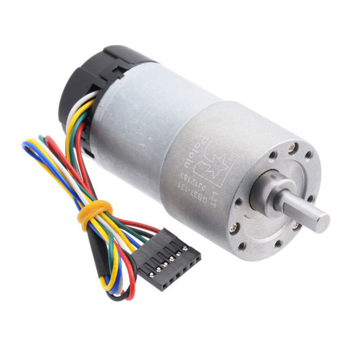 131:1 Metal Gearmotor 37Dx73L mm with 64 CPR Encoder (Helical Pinion)