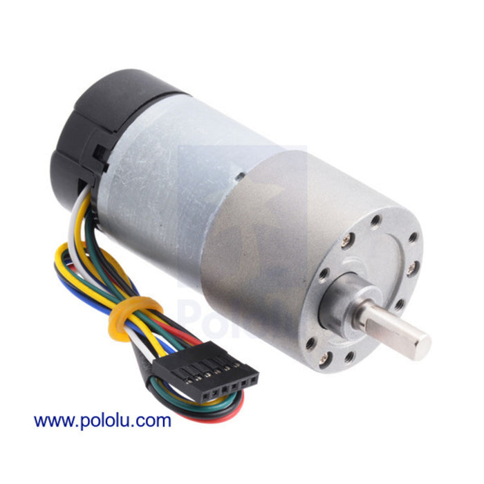 150:1 Metal Gearmotor 37Dx73L mm with 64 CPR Encoder (Helical Pinion)