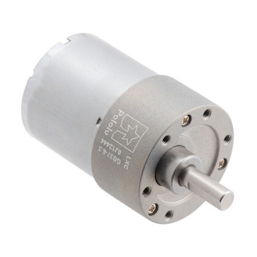 6.3:1 Metal Gearmotor 37Dx50L mm 12V (Helical Pinion)