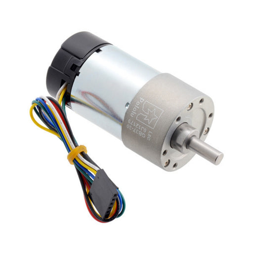 30:1 Metal Gearmotor 37Dx68L mm 24V with 64 CPR Encoder (Helical Pinion)