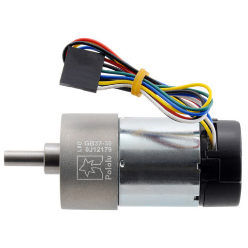 30:1 Metal Gearmotor 37Dx68L mm 24V with 64 CPR Encoder (Helical Pinion)