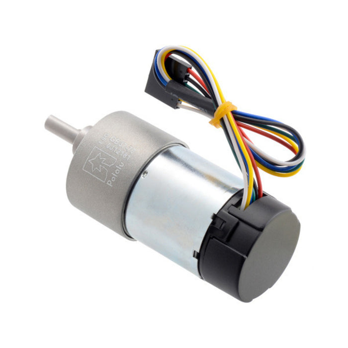 70:1 Metal Gearmotor 37Dx70L mm 24V with 64 CPR Encoder (Helical Pinion)