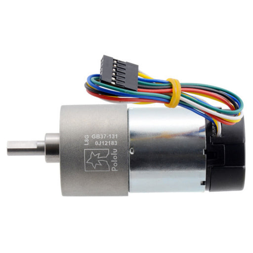 131:1 Metal Gearmotor 37Dx73L mm 24V with 64 CPR Encoder (Helical Pinion)