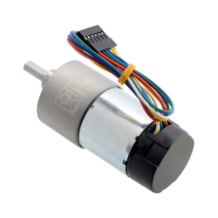 131:1 Metal Gearmotor 37Dx73L mm 24V with 64 CPR Encoder (Helical Pinion)