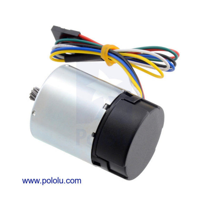 24V Motor with 64 CPR Encoder for 37D mm Metal Gearmotors (No Gearbox, Helical Pinion)