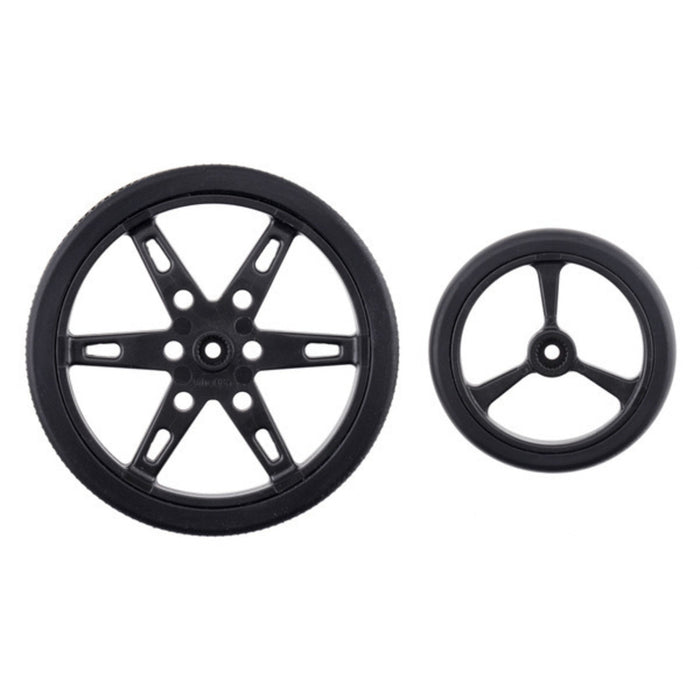 Pololu Wheel for Micro Servo Splines (20T, 4.8mm) - 40×7mm, Black, 2-Pack