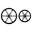 Pololu Wheel for Standard Servo Splines (25T, 5.8mm) - 70×8mm, Black, 2-Pack