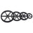 Pololu Wheel for Standard Servo Splines (25T, 5.8mm) - 90×10mm, Black, 2-Pack