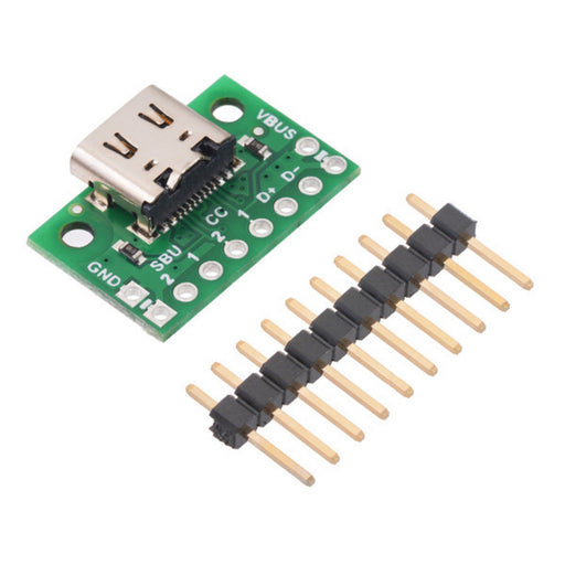 USB 2.0 Type-C Connector Breakout Board (usb07b)