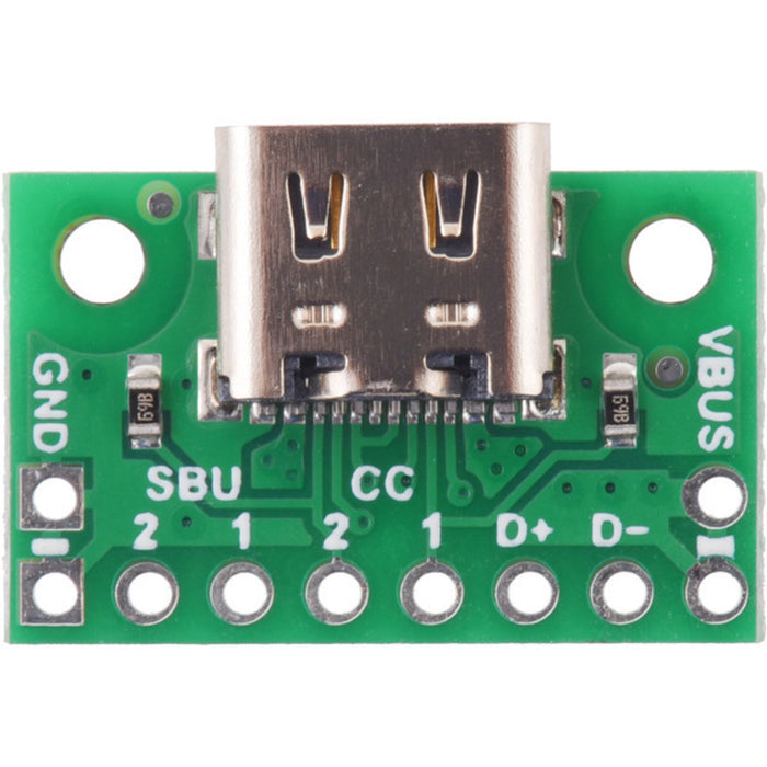 USB 2.0 Type-C Connector Breakout Board (usb07b)