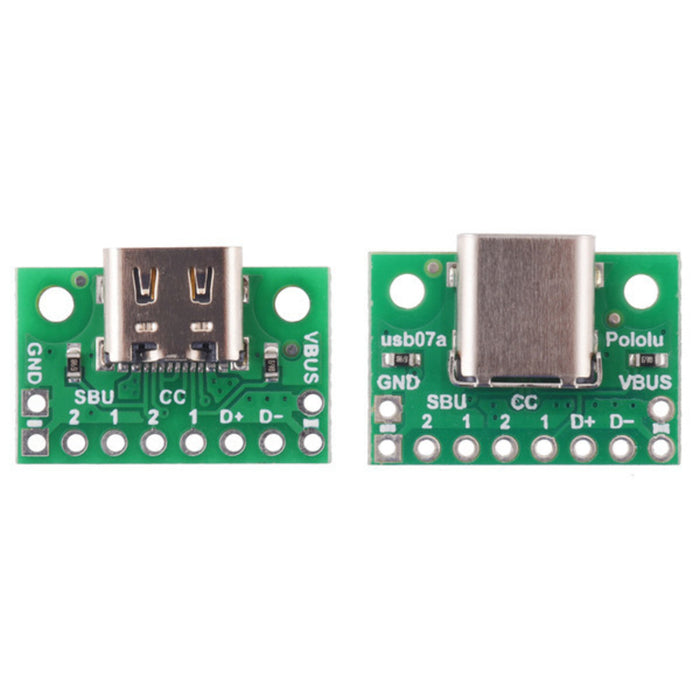 USB 2.0 Type-C Connector Breakout Board (usb07b)