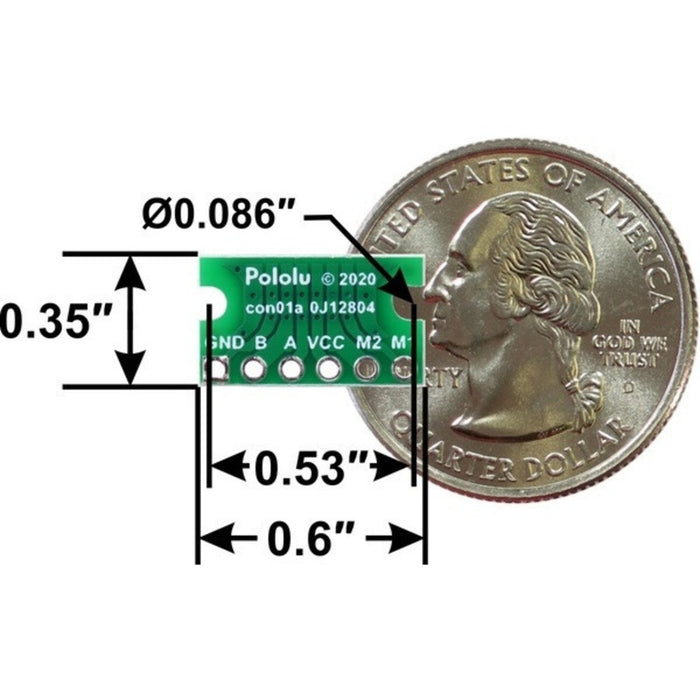 Breakout for JST SH-Style Connector, 6-Pin Male Top-Entry (3-Pack, Untested)