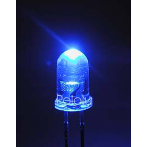 Blue LED (pair) T1 3/4 4000 mcd