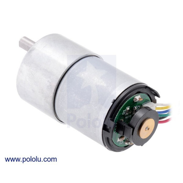 150:1 Metal Gearmotor 37Dx73L mm with 64 CPR Encoder (Helical Pinion)