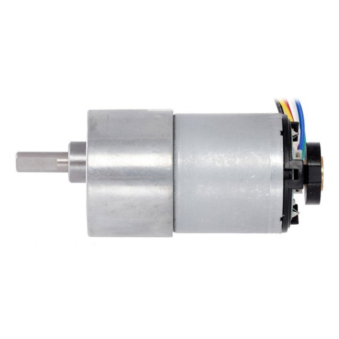 10:1 Metal Gearmotor 37Dx65L mm 24V with 64 CPR Encoder (Helical Pinion)