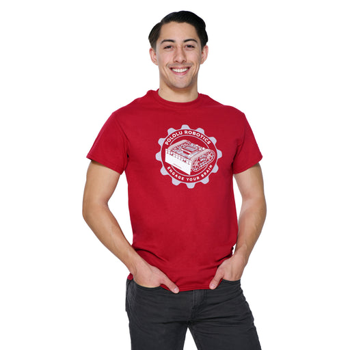 Pololu Zumo T-Shirt: Cardinal Red, Adult S