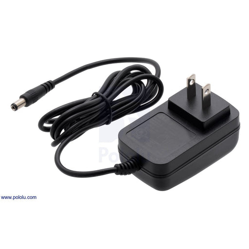 Wall Power Adapter: 12VDC, 1A, 5.5×2.1mm Barrel Jack, Center-Positive