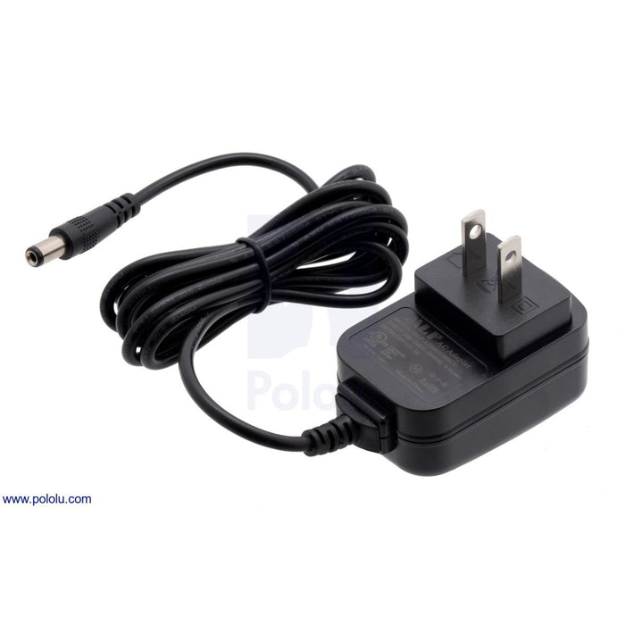 Wall Power Adapter: 9VDC, 1A, 5.5×2.1mm Barrel Jack, Center-Positive