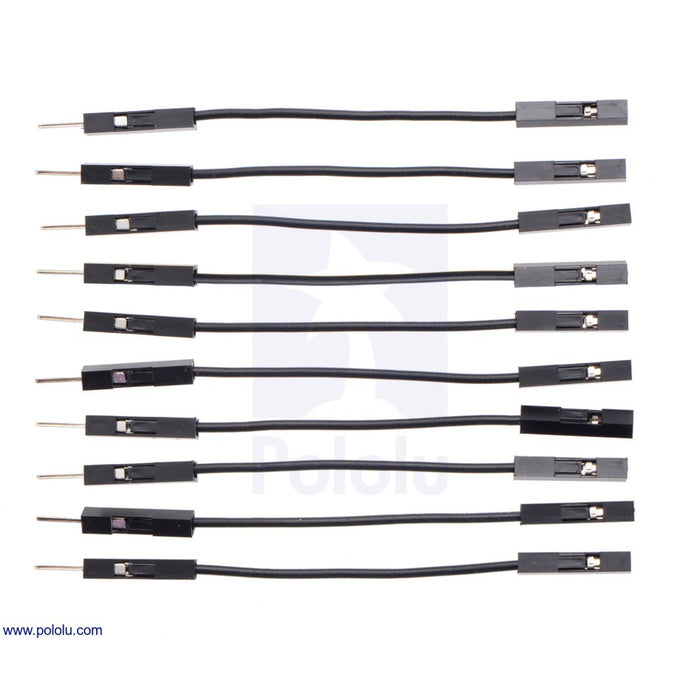 Premium Jumper Wire 10-Pack M-F 2" Black