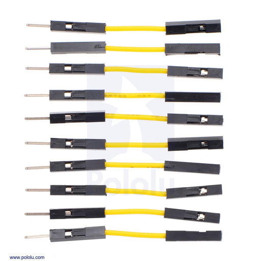 Premium Jumper Wire 10-Pack M-F 1" Yellow