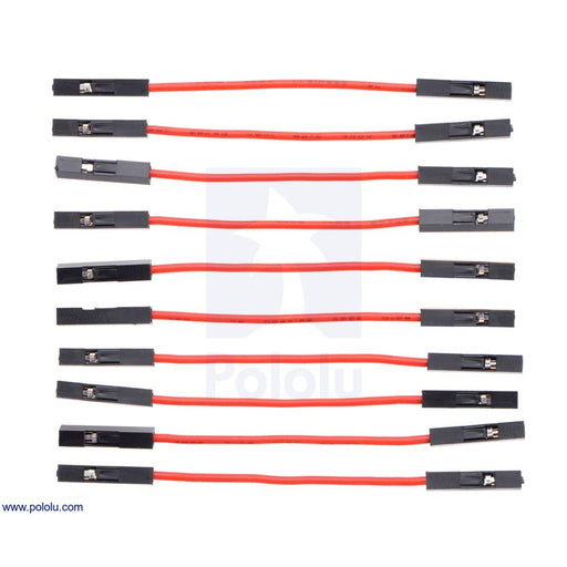 Premium Jumper Wire 10-Pack F-F 2" Red