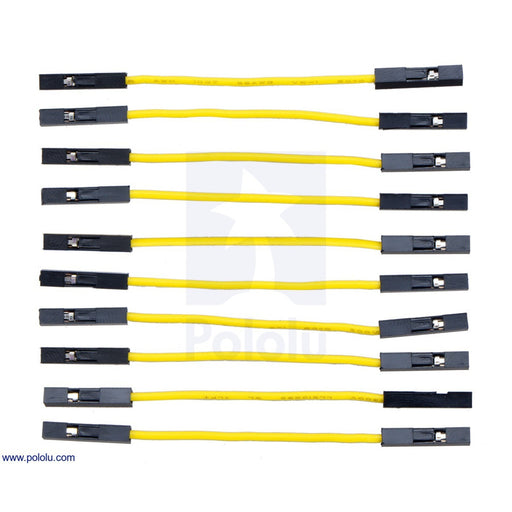 Premium Jumper Wire 10-Pack F-F 2" Yellow