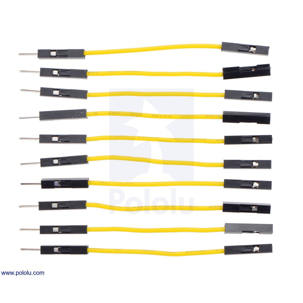 Premium Jumper Wire 10-Pack M-F 2" Yellow