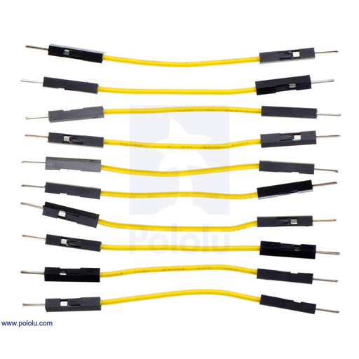 Premium Jumper Wire 10-Pack M-M 2" Yellow