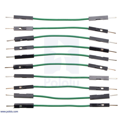 Premium Jumper Wire 10-Pack M-M 2" Green