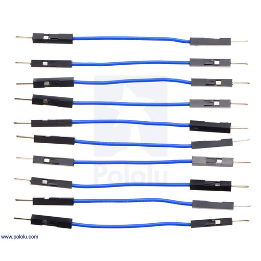 Premium Jumper Wire 10-Pack M-M 2" Blue