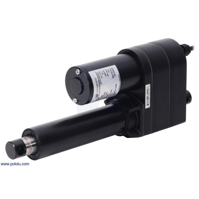 Glideforce LACT4-1000BL Industrial-Duty Linear Actuator with Ball Screw Drive: 450kgf, 4" Stroke, 0.66"/s, 12V