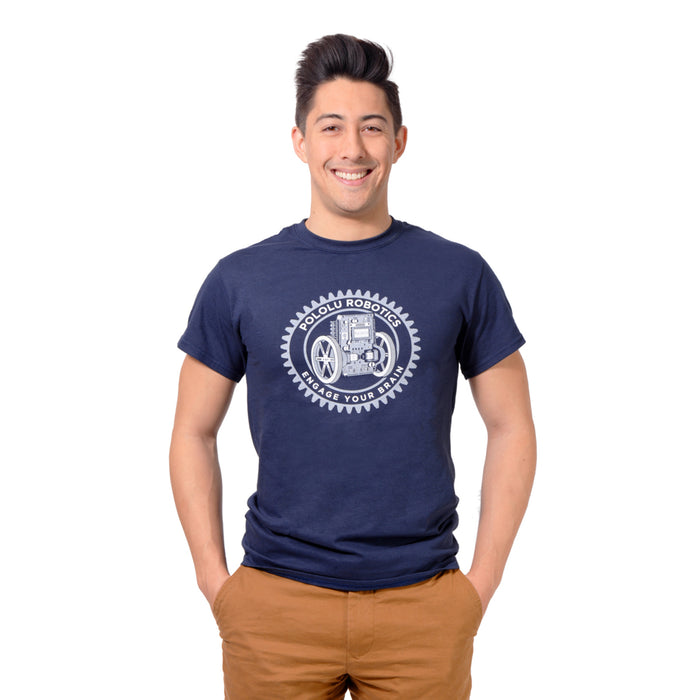 Pololu Balboa T-Shirt: Navy Blue, Adult L