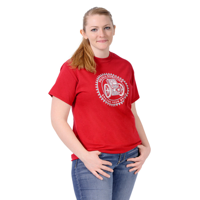 Pololu Balboa T-Shirt: Cardinal Red, Youth S