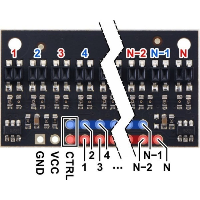 QTR-HD-11A Reflectance Sensor Array: 11-Channel, 4mm Pitch, Analog Output