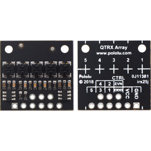 QTRX-HD-05RC Reflectance Sensor Array: 5-Channel, 4mm Pitch, RC Output, Low Current