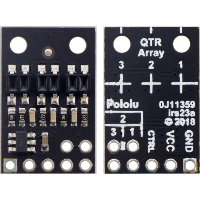 QTR-HD-03RC Reflectance Sensor Array: 3-Channel, 4mm Pitch, RC Output