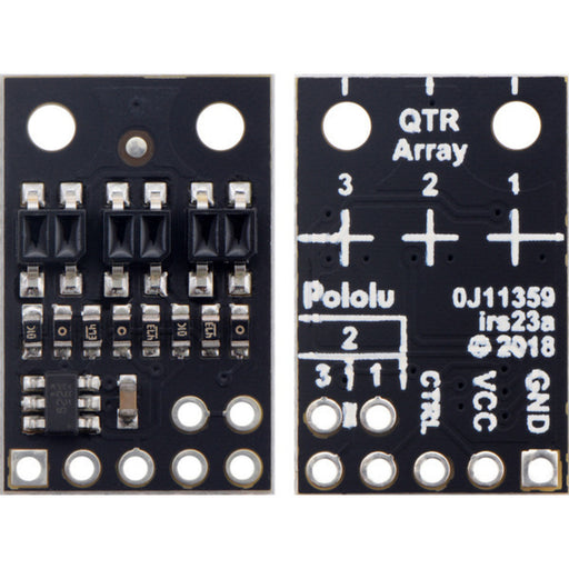 QTR-HD-03A Reflectance Sensor Array: 3-Channel, 4mm Pitch, Analog Output