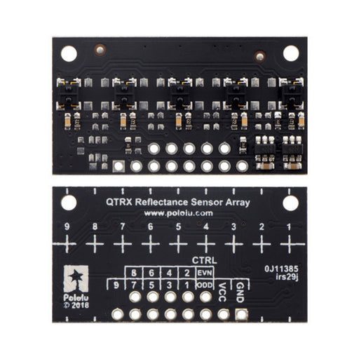 QTRX-MD-05RC Reflectance Sensor Array: 5-Channel, 8mm Pitch, RC Output, Low Current