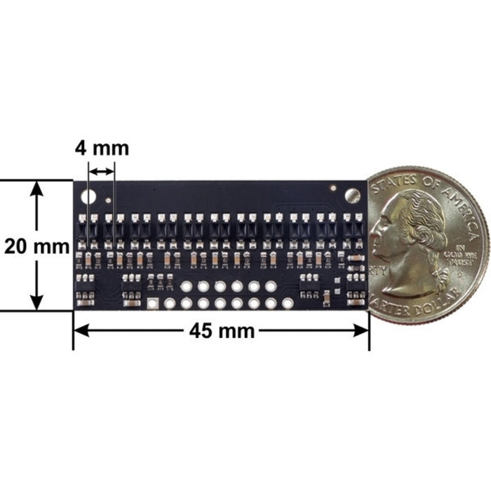 QTR-HD-11RC Reflectance Sensor Array: 11-Channel, 4mm Pitch, RC Output