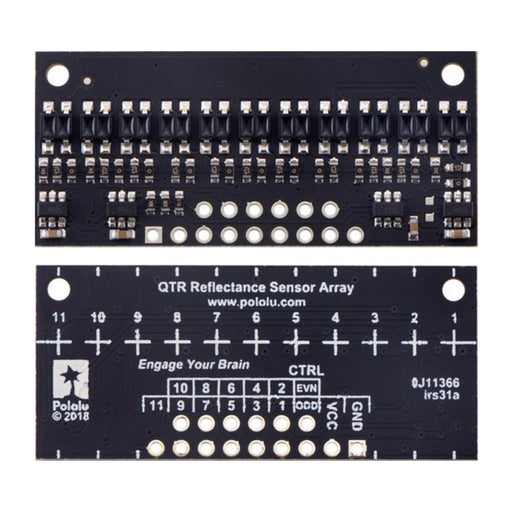 QTR-HD-11A Reflectance Sensor Array: 11-Channel, 4mm Pitch, Analog Output