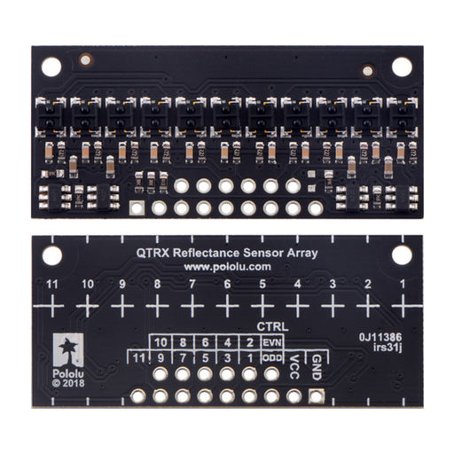 QTRX-HD-11RC Reflectance Sensor Array: 11-Channel, 4mm Pitch, RC Output, Low Current