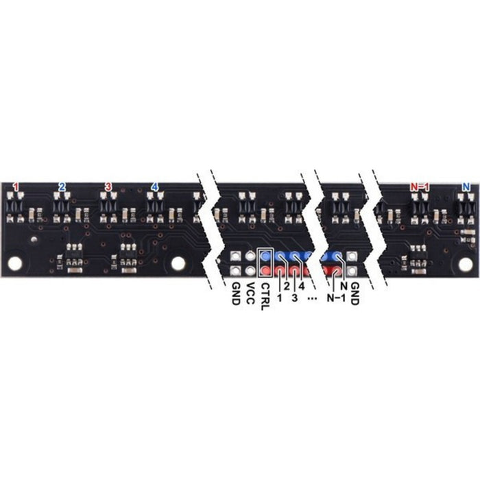 QTR-MD-16RC Reflectance Sensor Array: 16-Channel, 8mm Pitch, RC Output