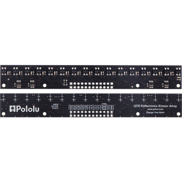 QTR-MD-16RC Reflectance Sensor Array: 16-Channel, 8mm Pitch, RC Output