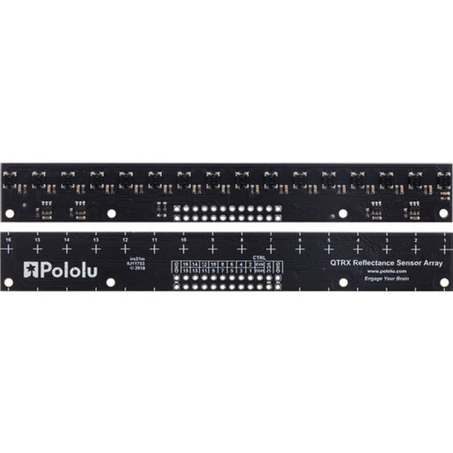 QTRX-MD-16RC Reflectance Sensor Array: 16-Channel, 8mm Pitch, RC Output, Low Current